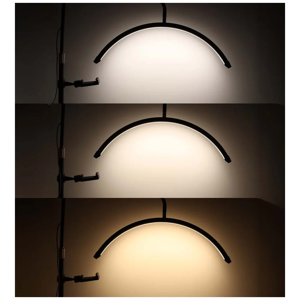 Lampa do przedłużania rzęs LED 36W regulowana kosmetyczna bezcieniowa łuk czarna - obrazek 12