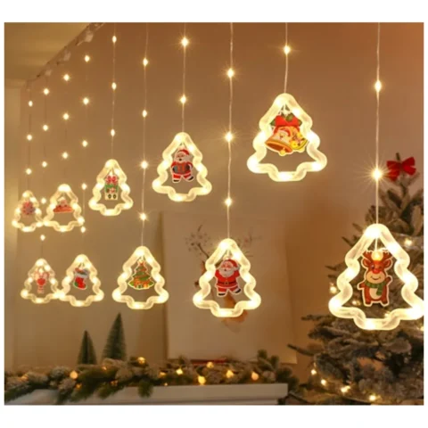 Kurtyna LED na okno girlanda świąteczna choinkowa  3 m 125 LED