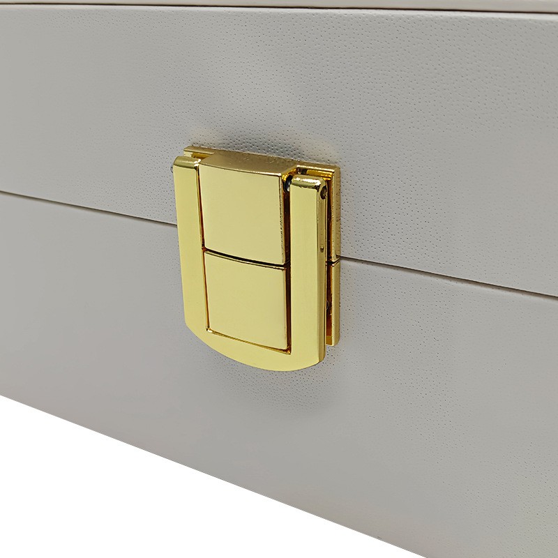 Szkatułka pudełko na zegarki na 12szt, biała ekoskóra 30 x 20 x 8cm PD154 - obrazek 9