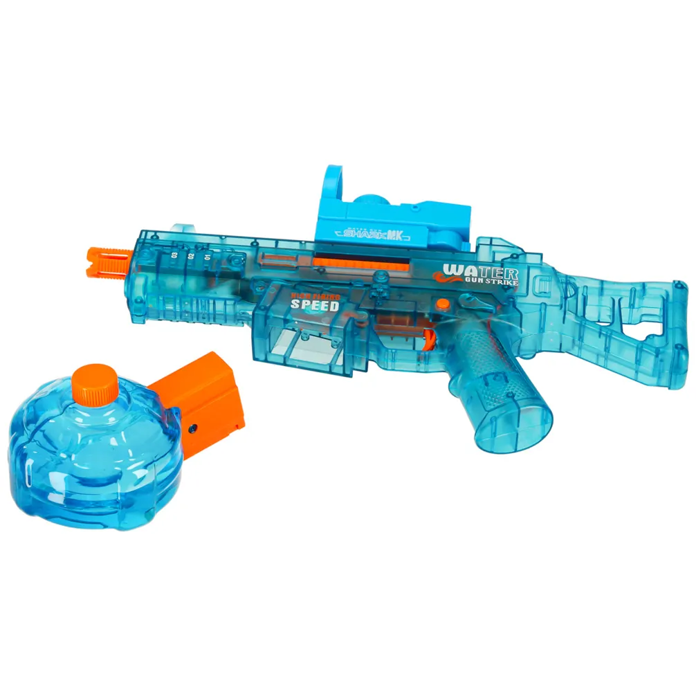 Elektryczny pistolet na wodę dla dzieci z akumulatorem niebieski 350 ml - obrazek 6