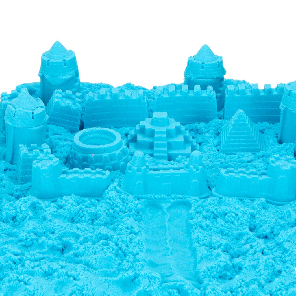 Piasek Kinetyczny 2kg foremki piaskownica zestaw XXL plastyczny kreatywny niebieski - Image 5