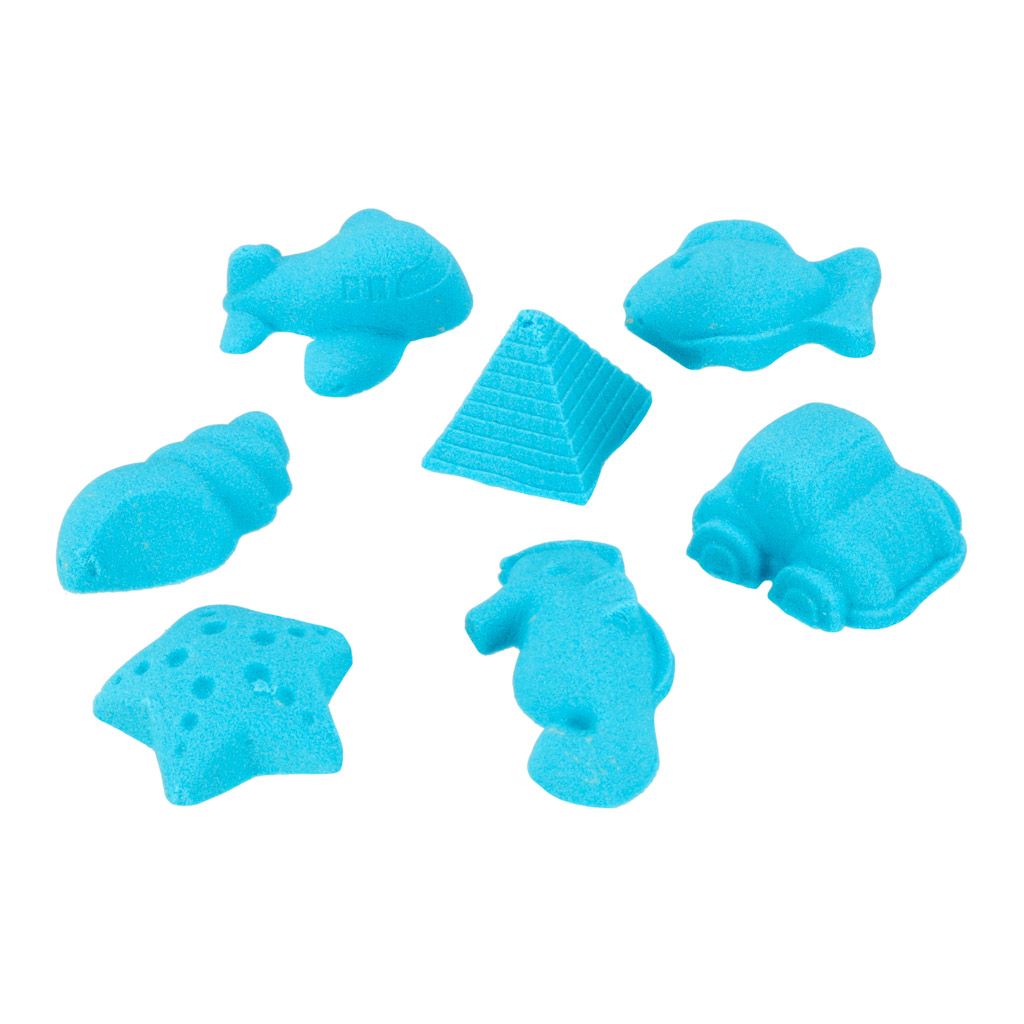 Piasek Kinetyczny 2kg foremki piaskownica zestaw XXL plastyczny kreatywny niebieski - Image 9