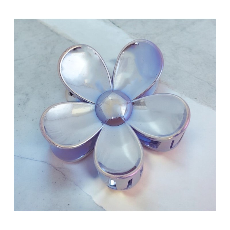 Spinka do włosów klamra XL kwiat Perłowy 7,5x8cm SP331 - obrazek 2