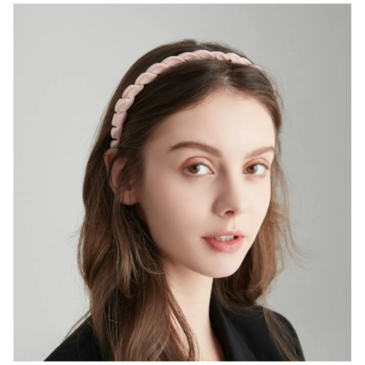 Opaska turban pleciona O438R - obrazek 2