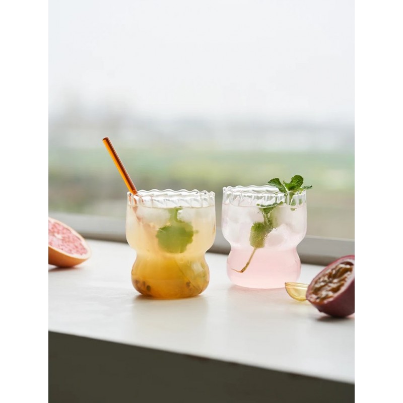 Szklanka ryflowana, puchar z falowanymi ściankami 260 ml 1szt SZK51 - obrazek 7