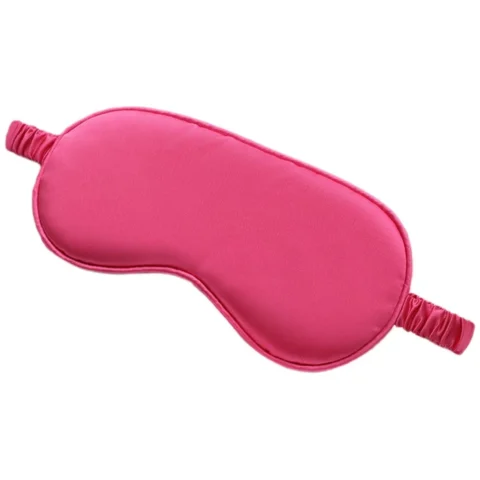 Maska na oczy do spania ELEGANT fuksja satynowa 20 x 9 cm OPK10F