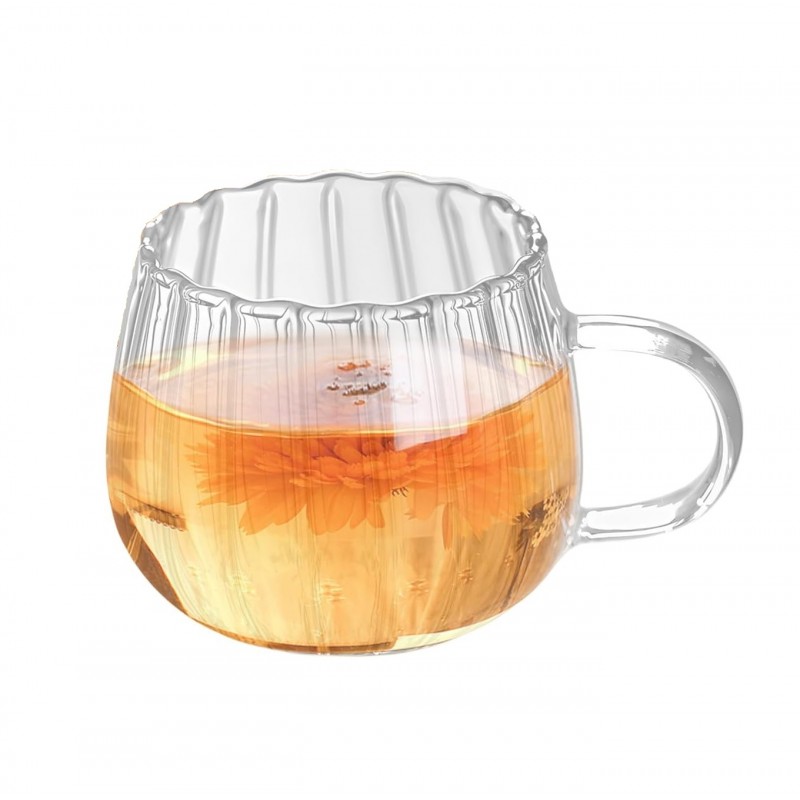 Filiżanka z falowanymi ściankami Ryflowana z uchem 400 ml 1szt SZK52 - obrazek 5