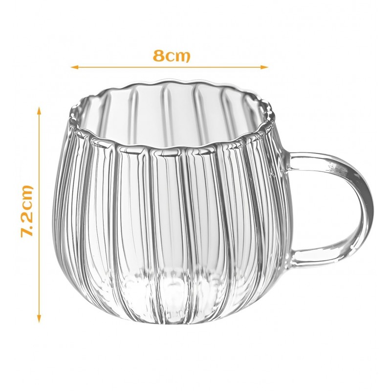 Filiżanka z falowanymi ściankami Ryflowana z uchem 400 ml 1szt SZK52 - obrazek 8