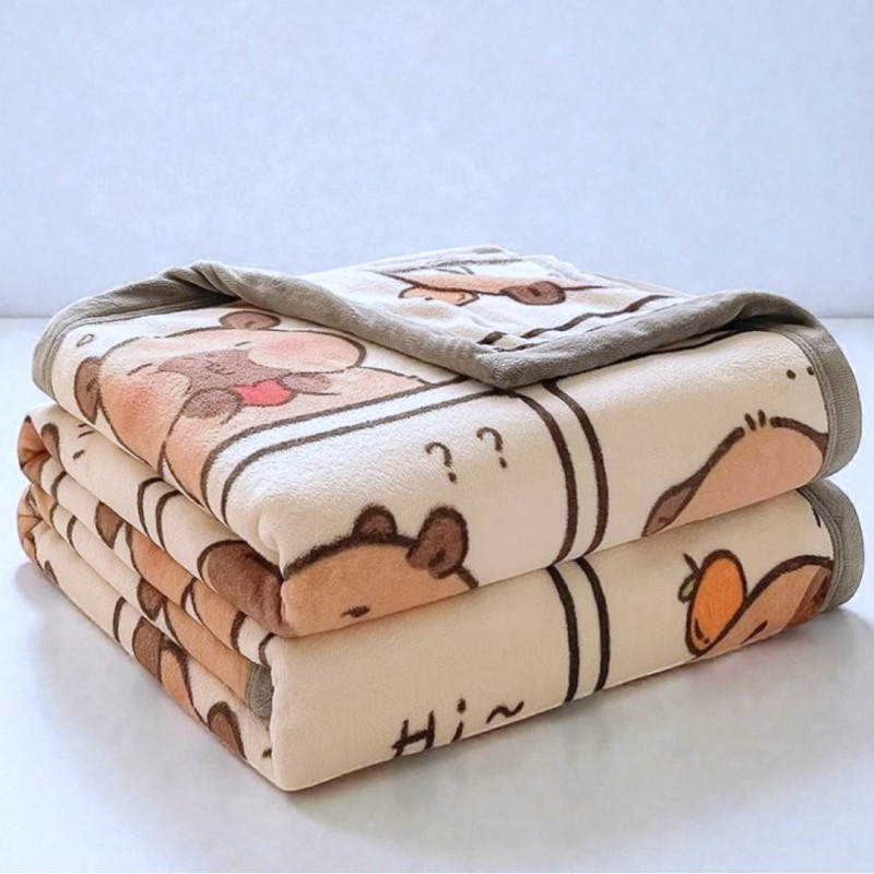 Mięciutki koc XL Flannel 150x210cm MIĘKKI NARZUTA KAPIBARA KOC23 - obrazek 3