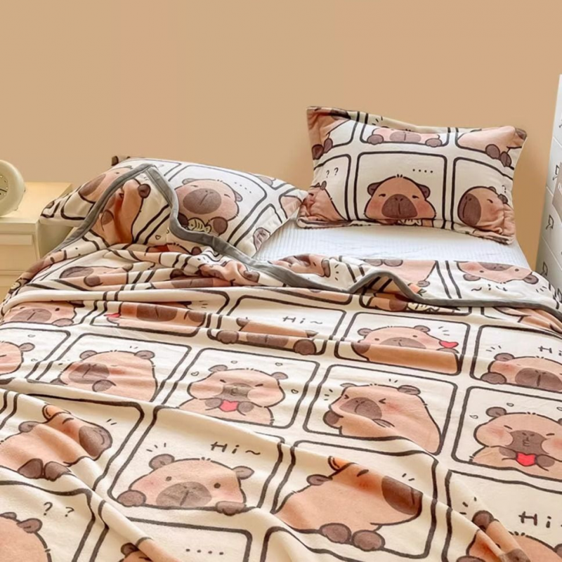 Mięciutki koc XL Flannel 150x210cm MIĘKKI NARZUTA KAPIBARA KOC23 - obrazek 5