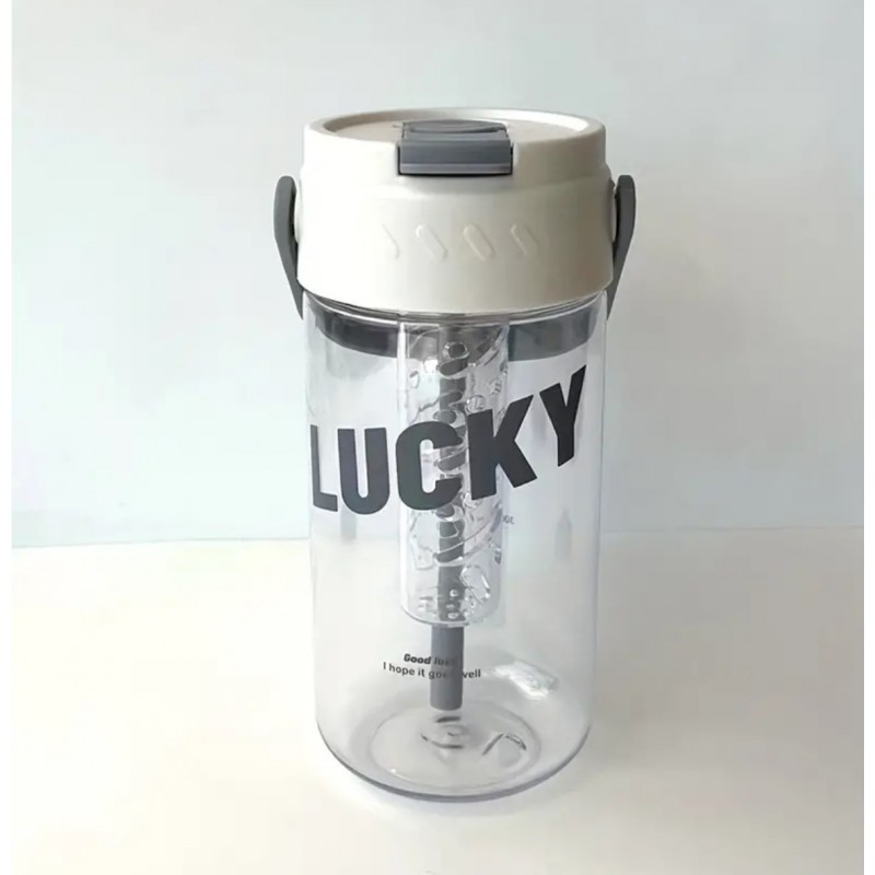 Butelka, bidon na wodę z koszyczkiem i słomką 800 ML Lucky BD36 - obrazek 9