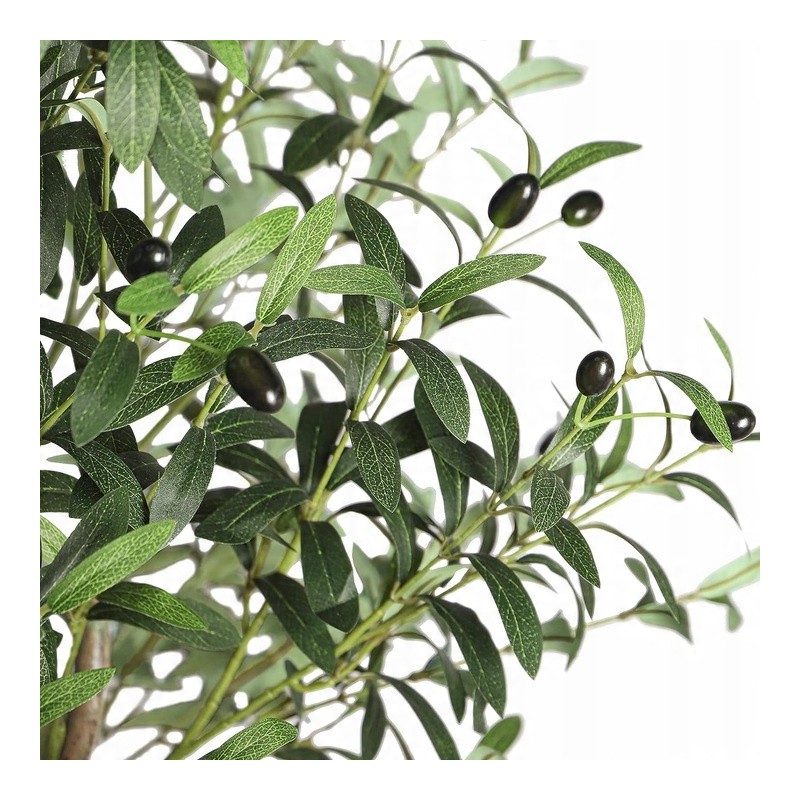 Sztuczne drzewko oliwne, w doniczce jak żywe, realistyczne, wysokość 1,2 cm DRZ03 - obrazek 2