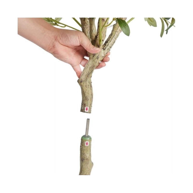 Sztuczne drzewko oliwne, w doniczce jak żywe, realistyczne, wysokość 1,2 cm DRZ03 - obrazek 4