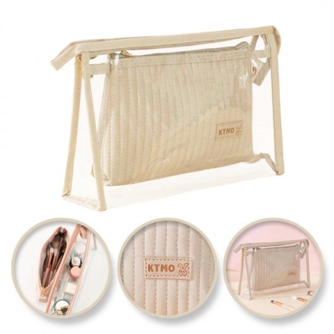 Zestaw kosmetyczek 2w1 Krem transparentna KS102WZ1