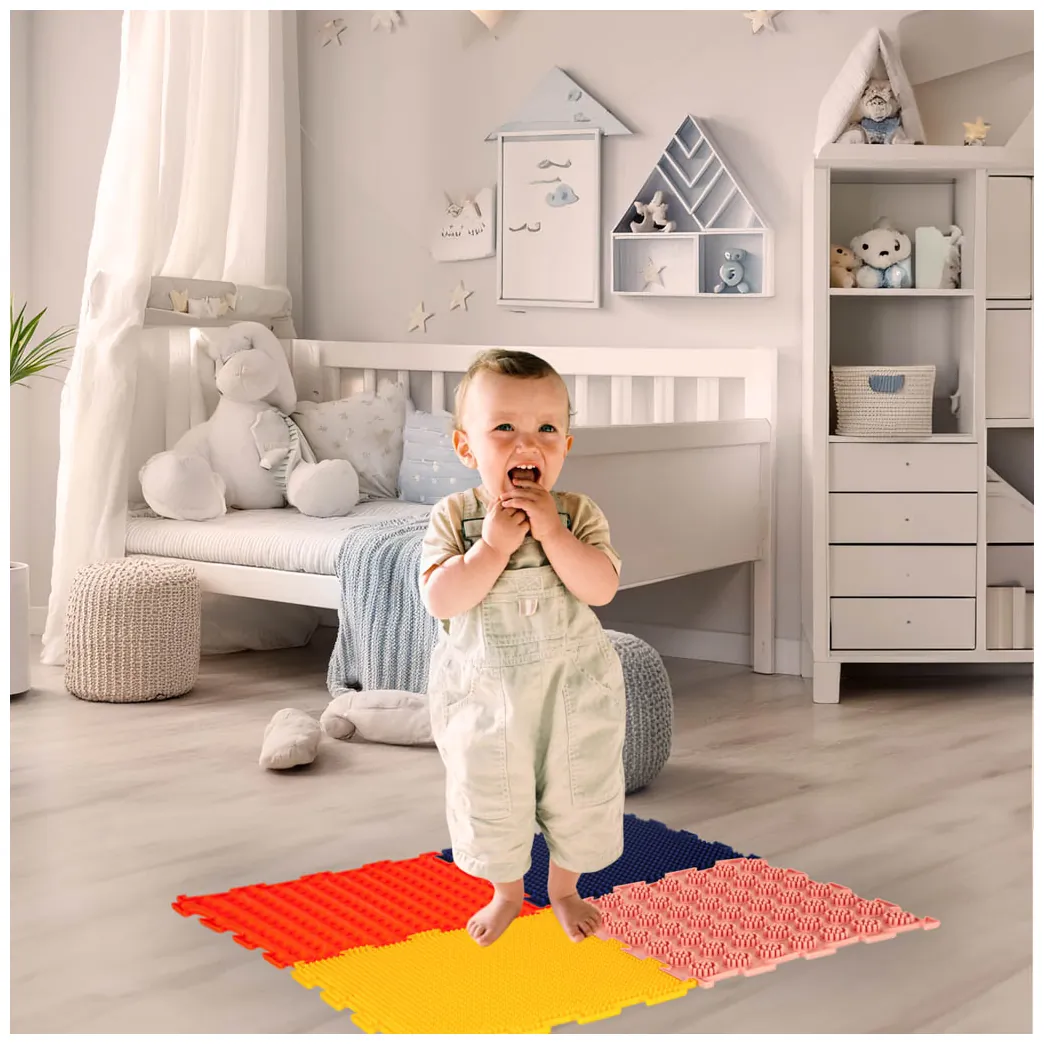 Mata sensoryczna puzzle montessori z wypustkami do masażu stóp 8 elementów - obrazek 14