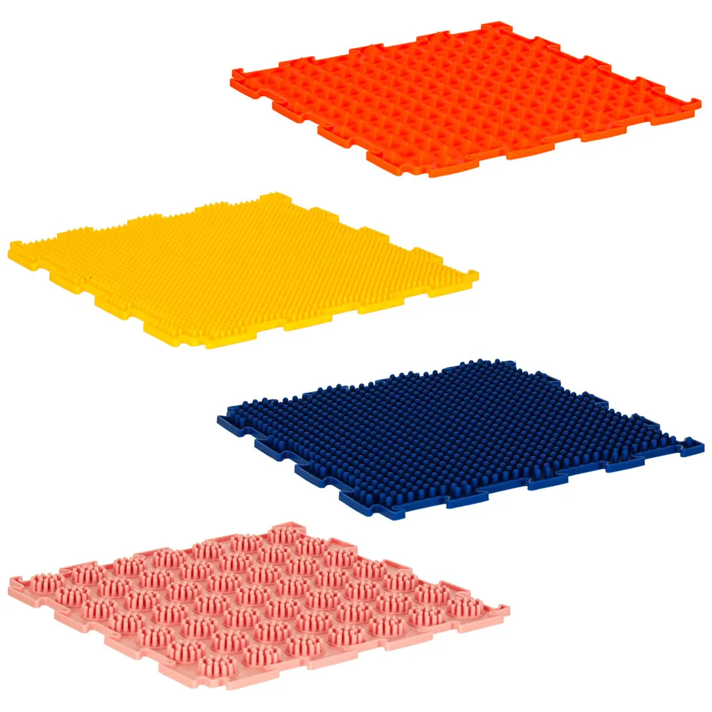 Mata sensoryczna puzzle montessori z wypustkami do masażu stóp 8 elementów - obrazek 4