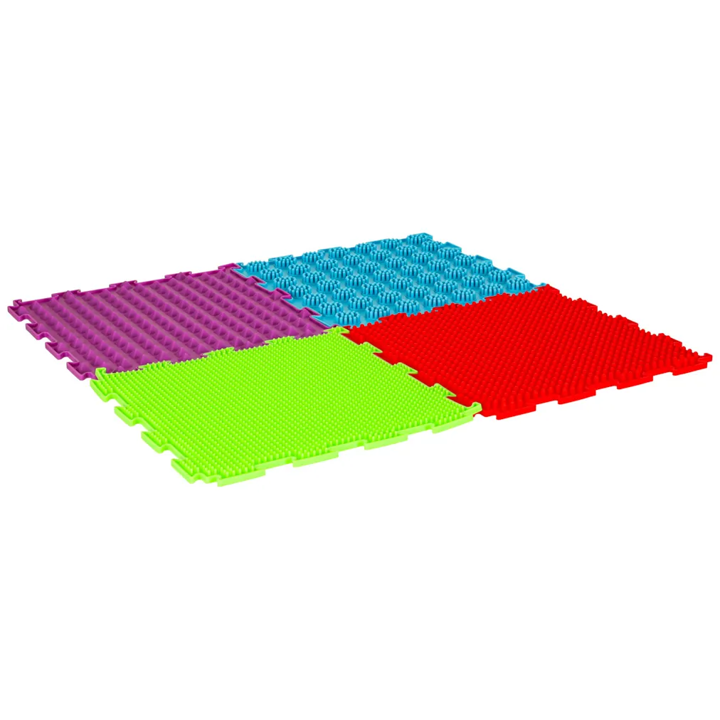 Mata sensoryczna puzzle montessori z wypustkami do masażu stóp 8 elementów - obrazek 6
