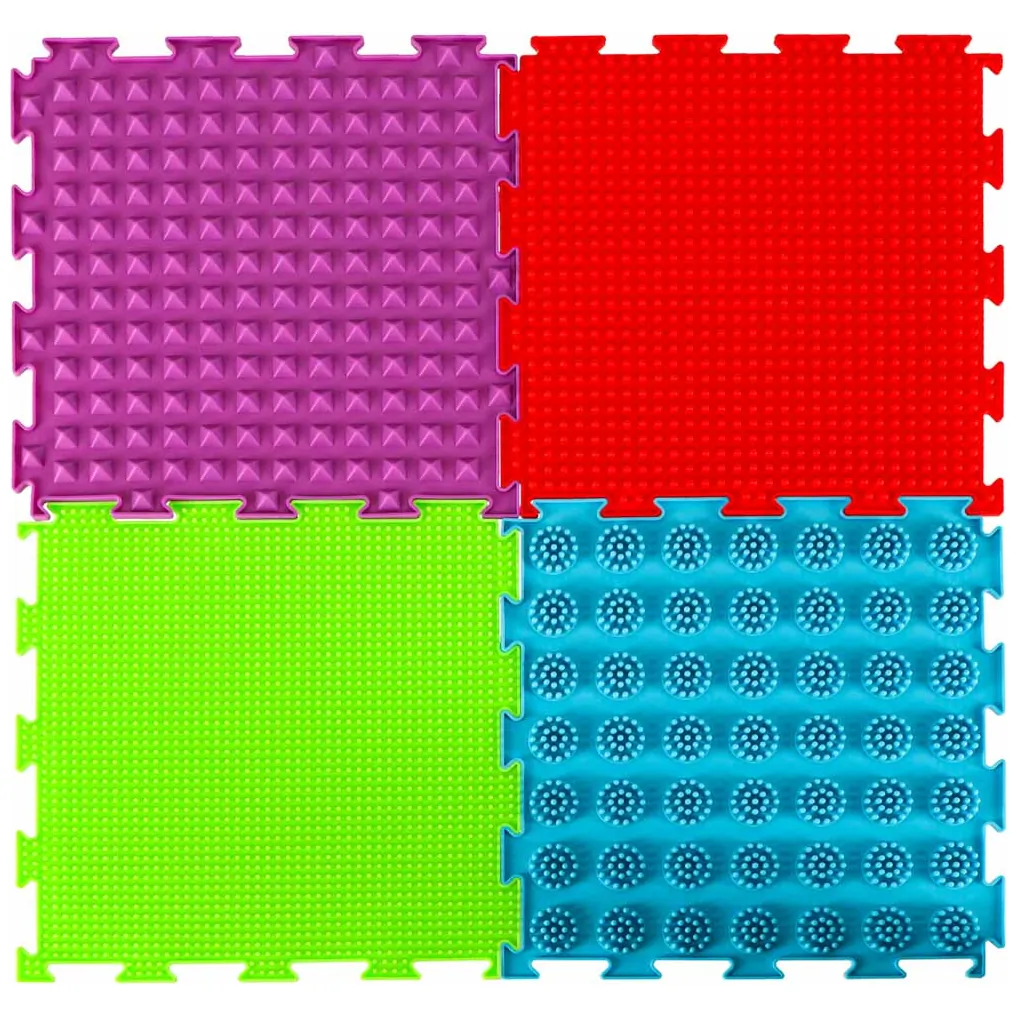 Mata sensoryczna puzzle montessori z wypustkami do masażu stóp 8 elementów - obrazek 8