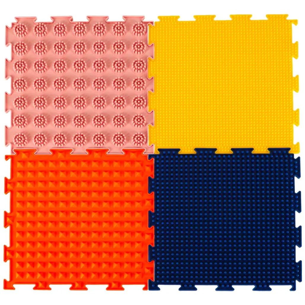 Mata sensoryczna puzzle montessori z wypustkami do masażu stóp 8 elementów - obrazek 9