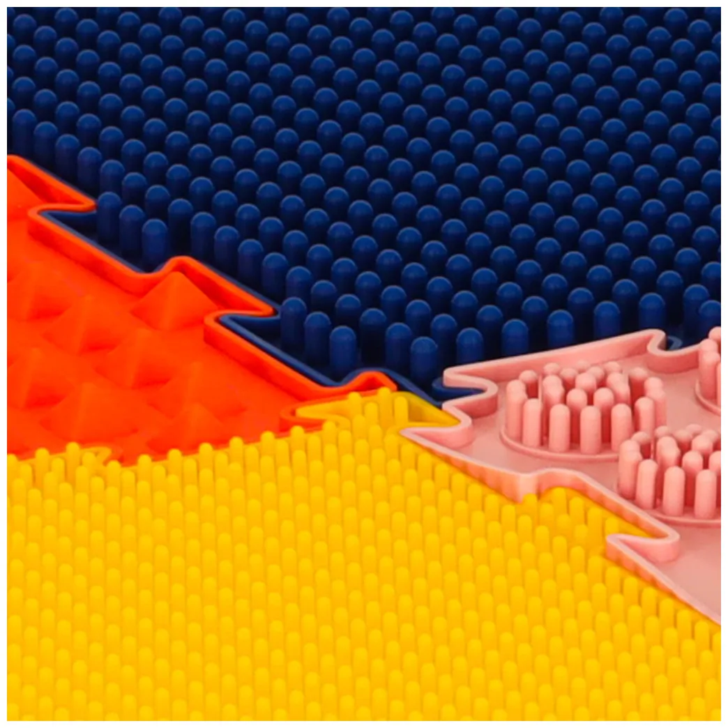 Mata sensoryczna puzzle montessori z wypustkami do masażu stóp 8 elementów - obrazek 10