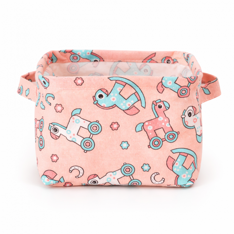 Pojemnik na zabawki, kosz materiałowy, worek na pranie KONIKI OR51WZ2 - obrazek 2