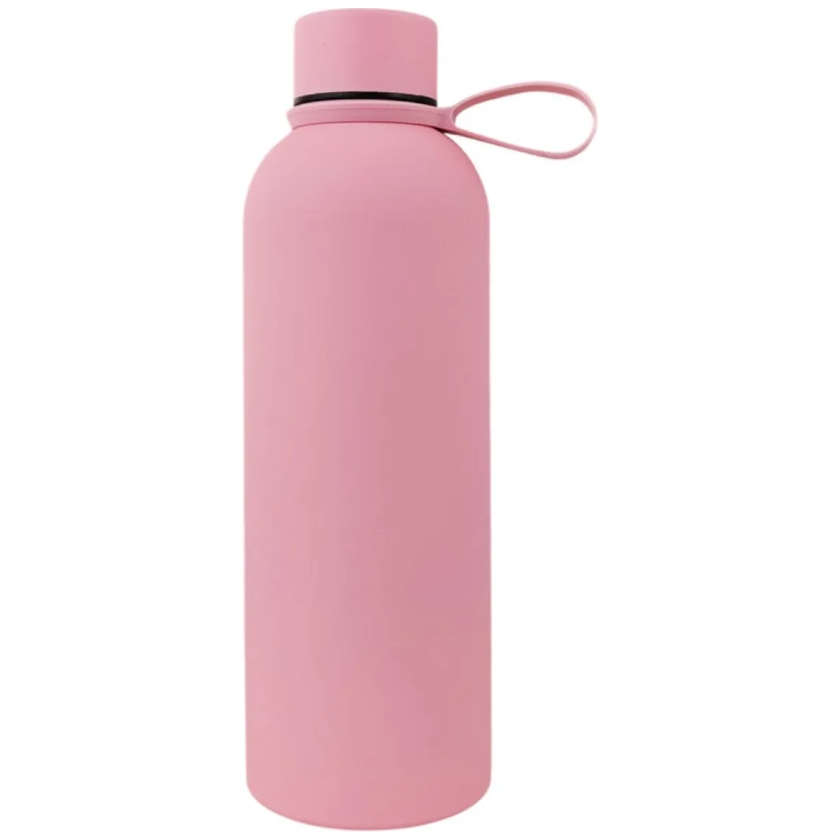 Bidon, butelka termiczna 500ML, stal nierdzewna z powłoką SOFT TOUCH jasny róż BD46R - obrazek 2