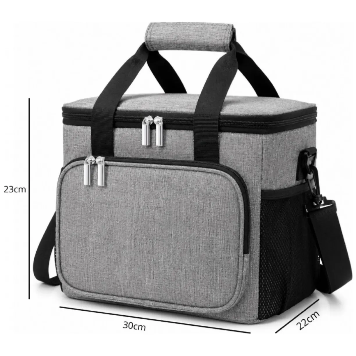 Torba termiczna do przenoszenia żywności LUNCH BOX 15l + 2 wkłady chłodzące KP06SZ - obrazek 2