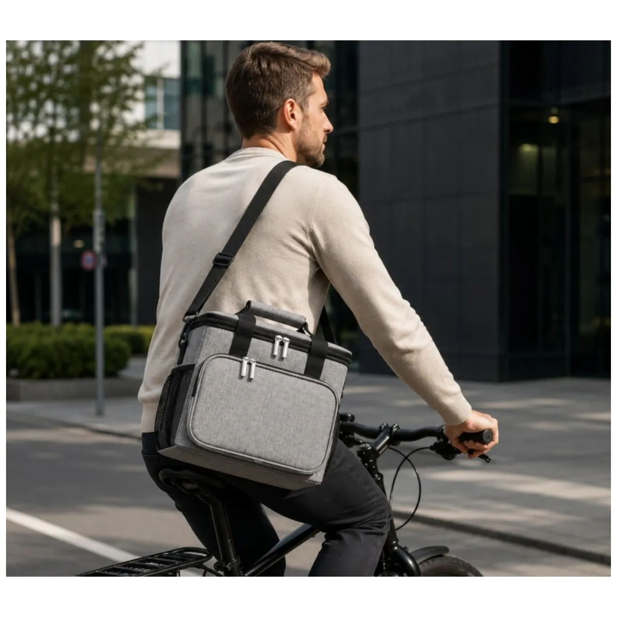 Torba termiczna do przenoszenia żywności LUNCH BOX 15l + 2 wkłady chłodzące KP06SZ - obrazek 3
