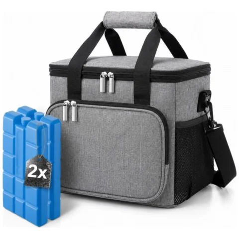 Torba termiczna do przenoszenia żywności LUNCH BOX 15l + 2 wkłady chłodzące KP06SZ