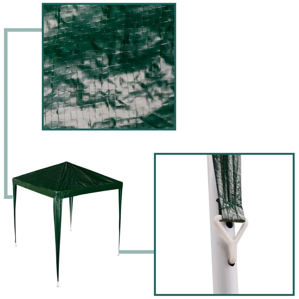 Pawilon ogrodowy namiot imprezowy handlowy altana zielona 2 x 2m - obrazek 4