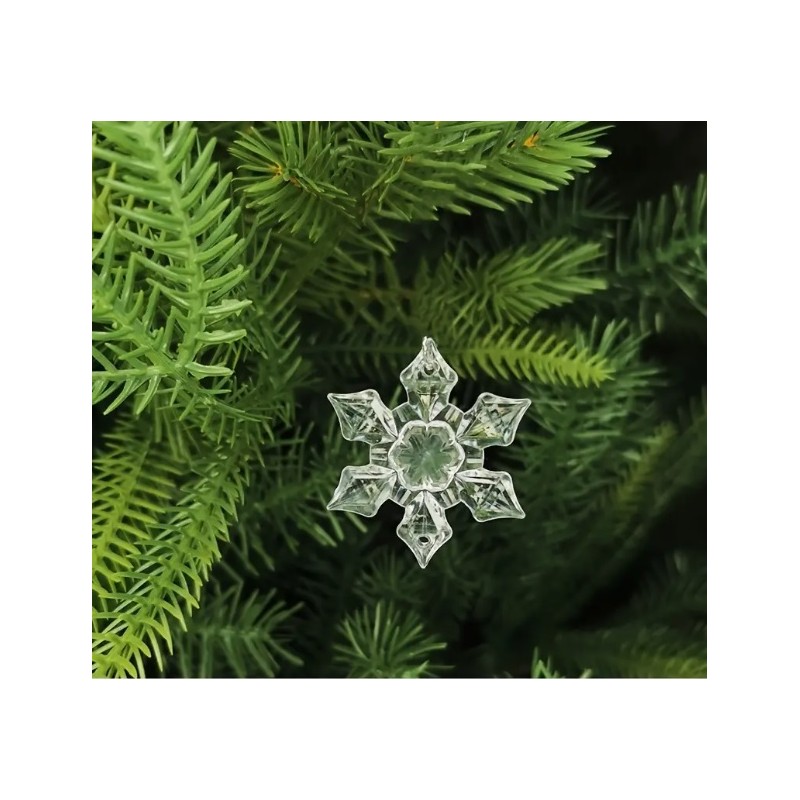 Zestaw zawieszek transparentne śnieżynki 12szt. w opakowaniu BSN71 - obrazek 3