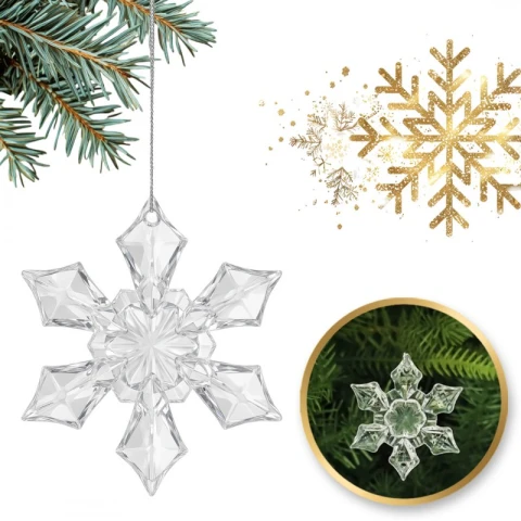 Zestaw zawieszek transparentne śnieżynki 12szt. w opakowaniu BSN71