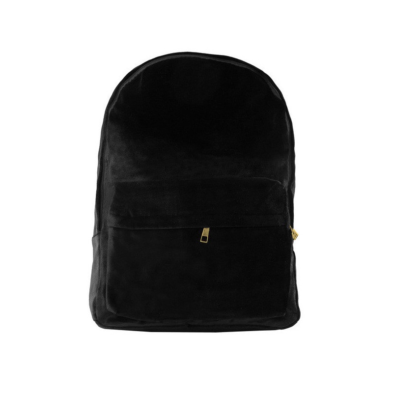 Plecak aksamitny VELVET CZERŃ - obrazek 2