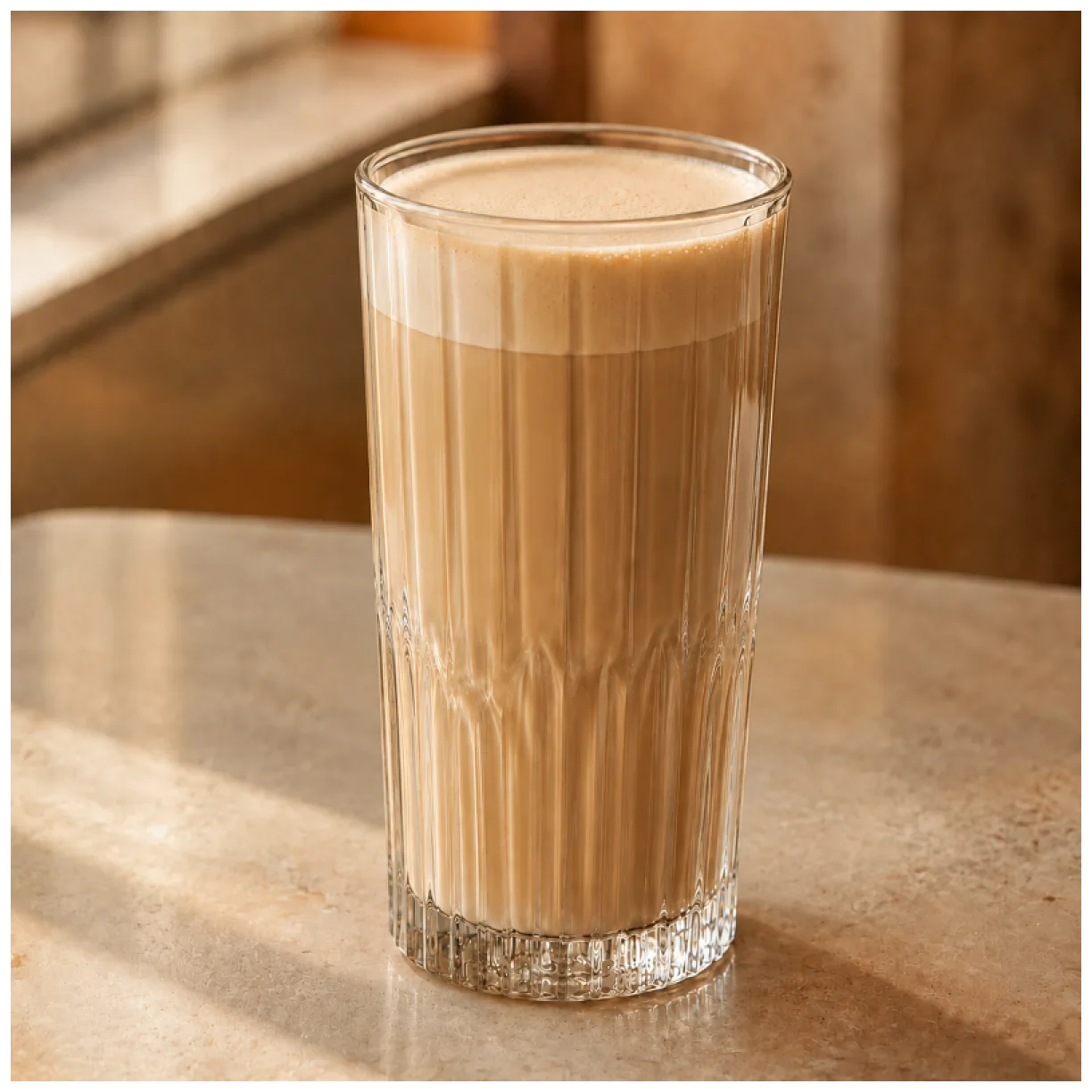 Zestaw 6 szt szklanek ryflowanych do latte, drinków, wysoka, 320ml - obrazek 5