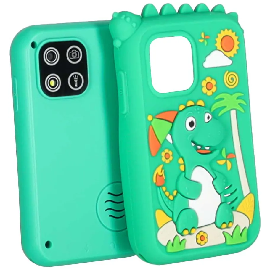 Interaktywny smartfon dla dzieci zielony dinozaur z aparatem i kamerą 8GB - obrazek 4