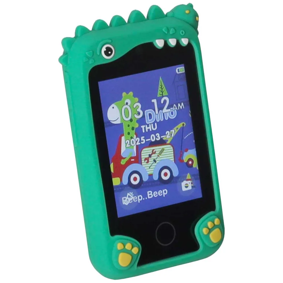 Interaktywny smartfon dla dzieci zielony dinozaur z aparatem i kamerą 8GB - obrazek 8
