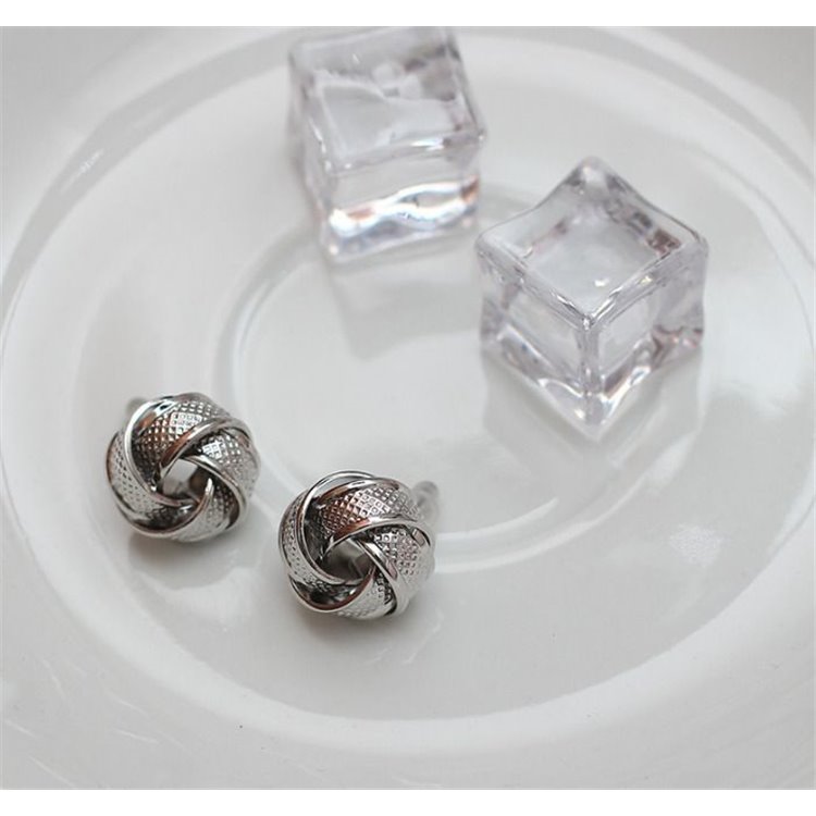 KOLCZYKI ZAWIJASKI SREBRNE DUŻE - obrazek 2