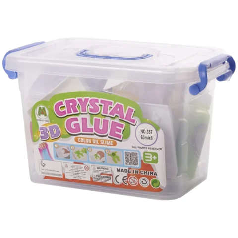 Klej żel kryształowy 3D crystal glue kreatywny zestaw w wiaderku 26el.