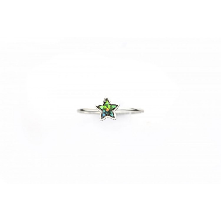 PIERŚCIONEK KRYSZTAŁEK SWAROVSKI STAL PLATEROWANA BIAŁYM ZŁOTEM PST461, Rozmiar pierścionków: US8 EU17