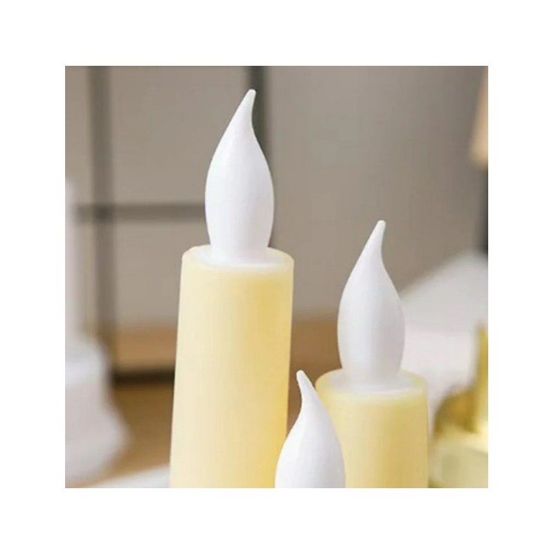 ŚWIECZKA, wkład LED na baterię KREMOWA, MIGAJĄCY KNOT ciepły biały 13,5 cm LAMP41K - obrazek 5