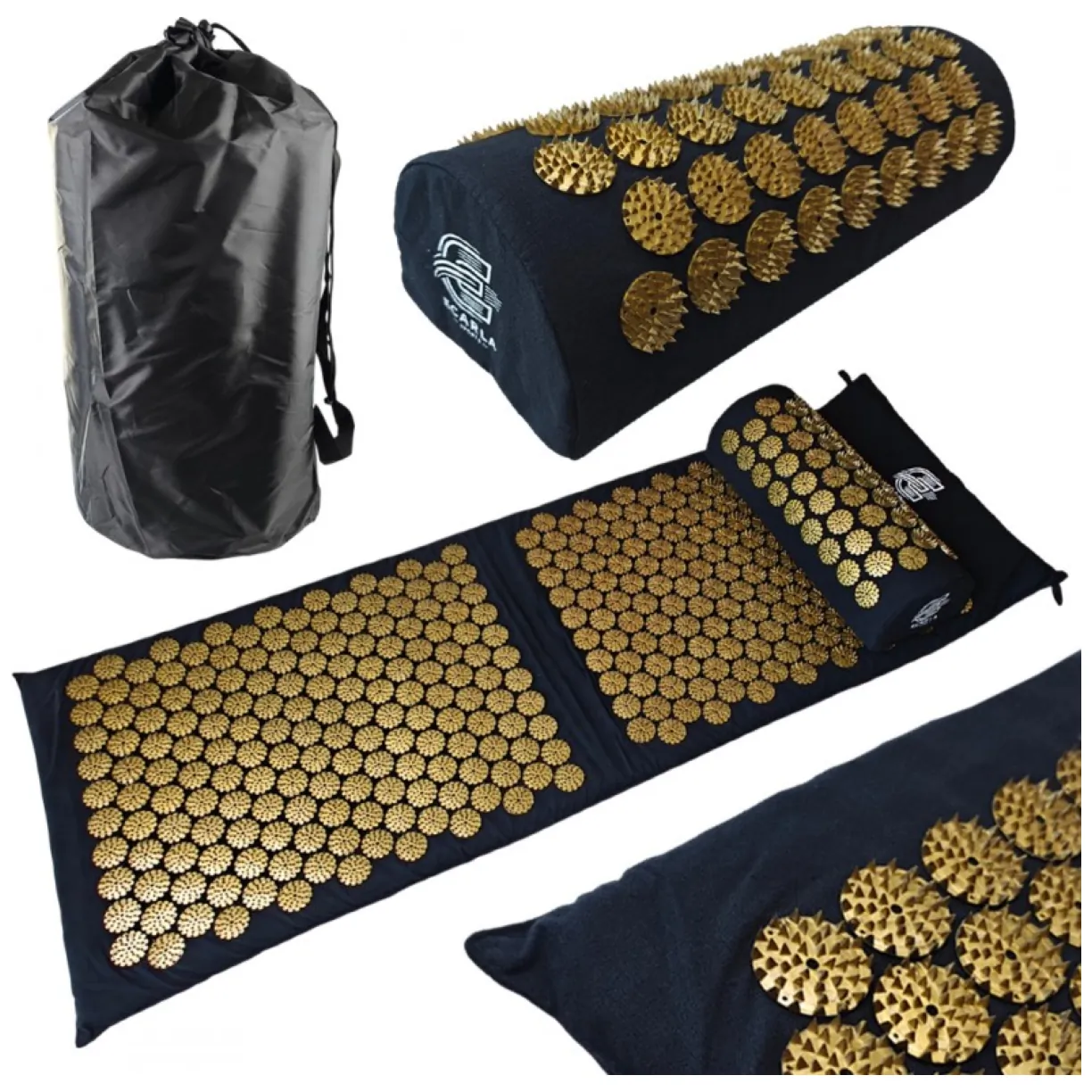 Mata do akupresury, masażu, z poduszką ECARLA SPORTS 116 x 43 cm MATA11 - obrazek 2