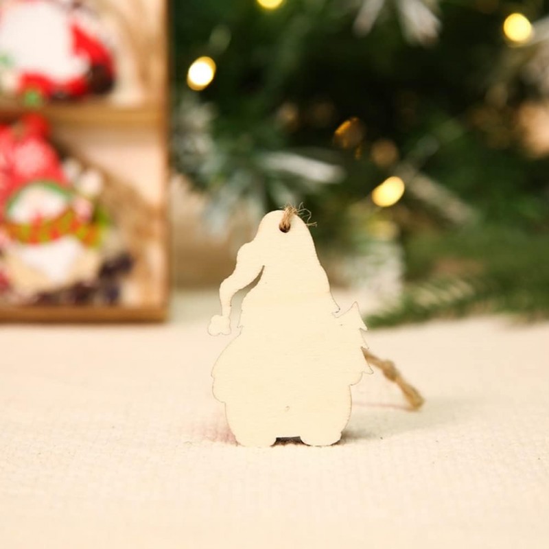 Zawieszki choinkowe KRASNALE drewniane 12szt w opakowaniu BSN77 - obrazek 3