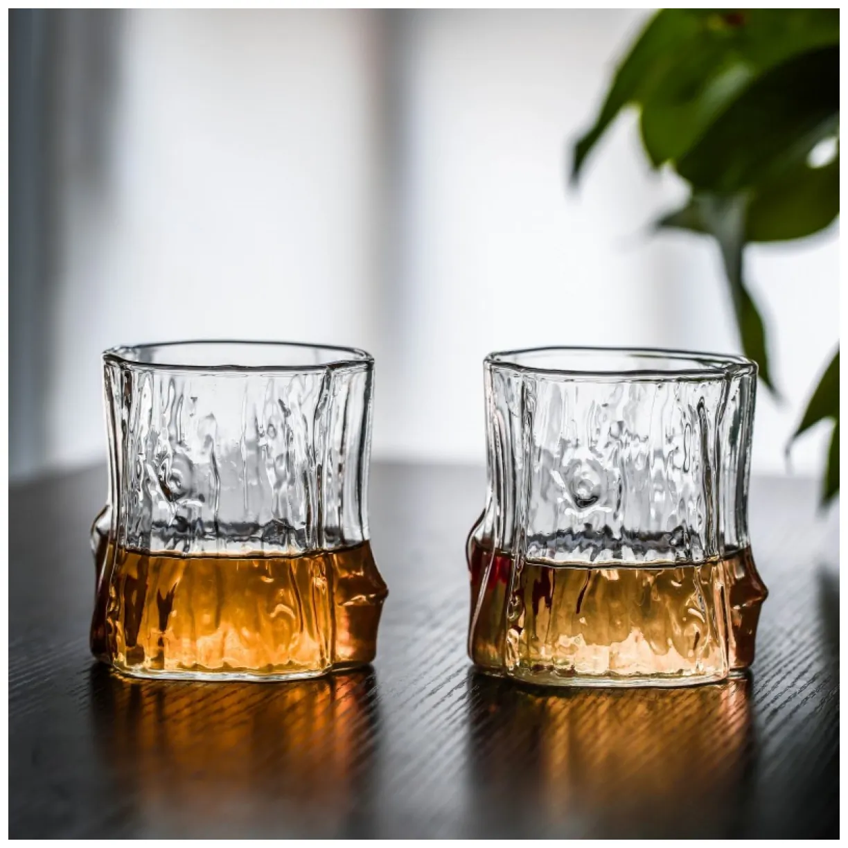 Szklanka 300ml Falowana, wzór drewna 1 szt do kawy, drinków, whiskey SZK208 - obrazek 5