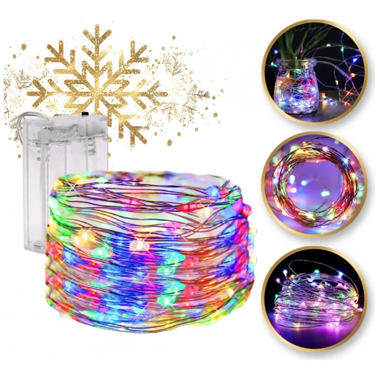 Światełka lampki na żyłce wewnętrzne 20 LED Multikolor LAMP25MULTI
