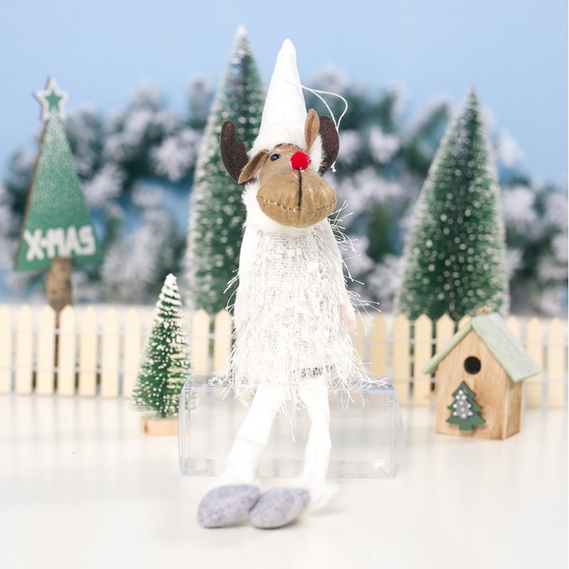 Renifer ŚWIĄTECZNY BOŻE NARODZENIE siedzący 37 cm Z PLUSZU RSN01B - obrazek 2