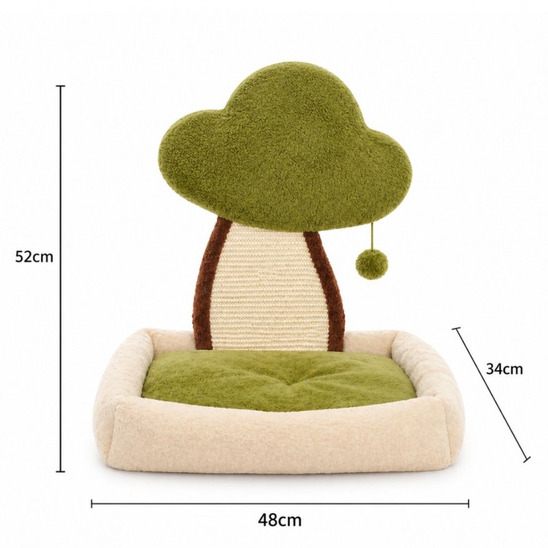 Pluszowe legowisko dla kota palma 52 x 48 x 34cm KOT36 - obrazek 3