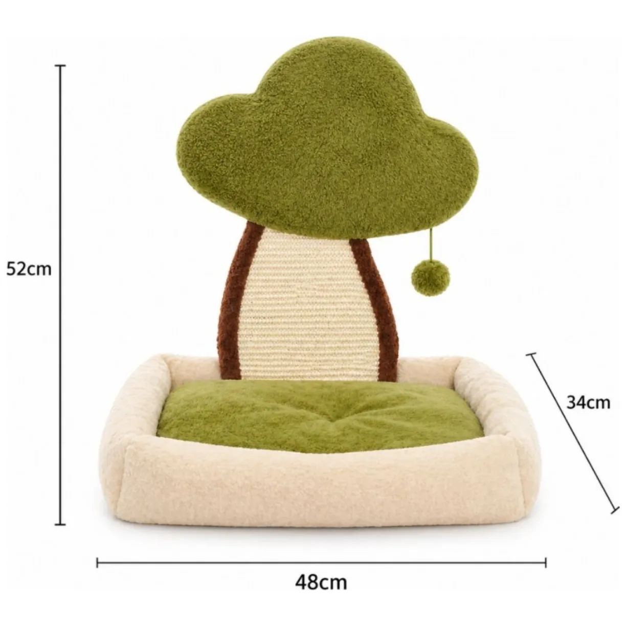 Pluszowe legowisko dla kota palma 52 x 48 x 34cm KOT36 - obrazek 3