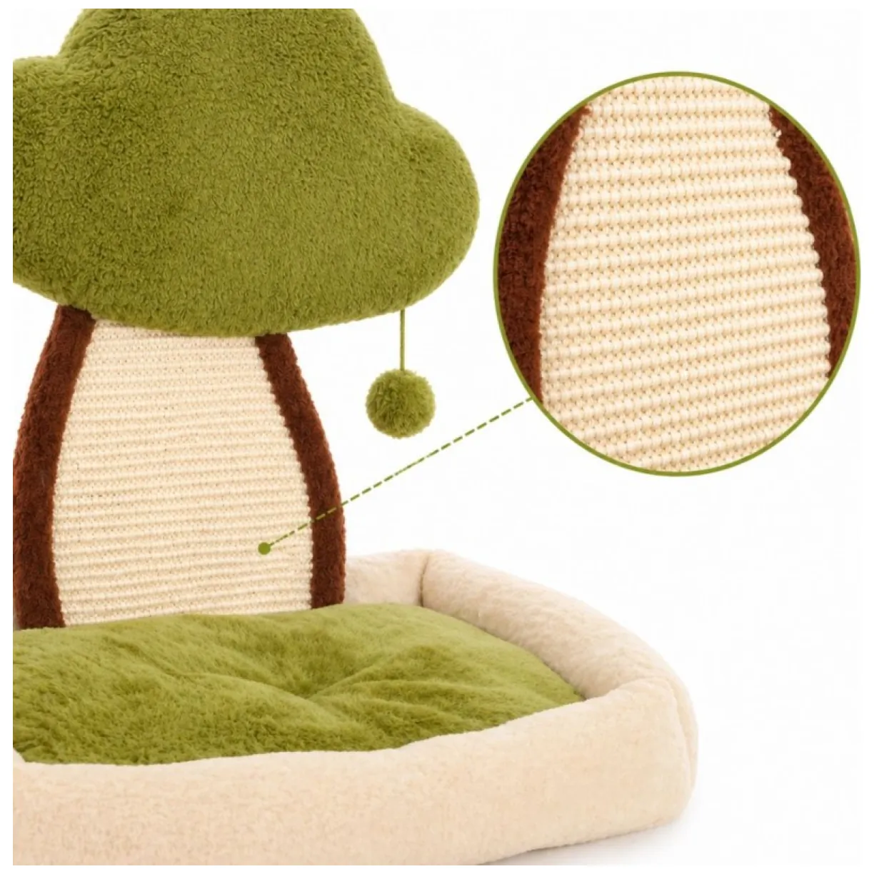 Pluszowe legowisko dla kota palma 52 x 48 x 34cm KOT36 - obrazek 4