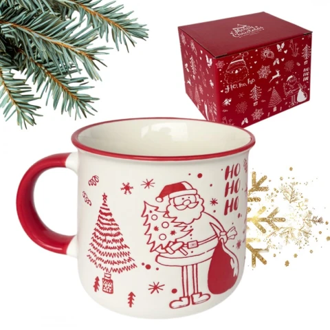 Świąteczny Kubek ceramiczny 350 ml + Pudełko na Prezent KB14