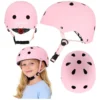 Kask rowerowy dla dziecka Trike Fix dziecięcy regulowany LED S 48-54cm różowy
